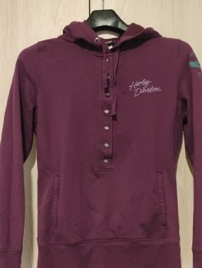 Harley-Davidson Deep Plum Purple Hooded Pullover